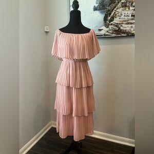 Premier Amour Pink Tiered Dress NWT (Size 2)